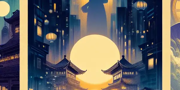 A movie poster showcasing three films: a mysterious cityscape, a warm family gathering, and a surreal journey through life.